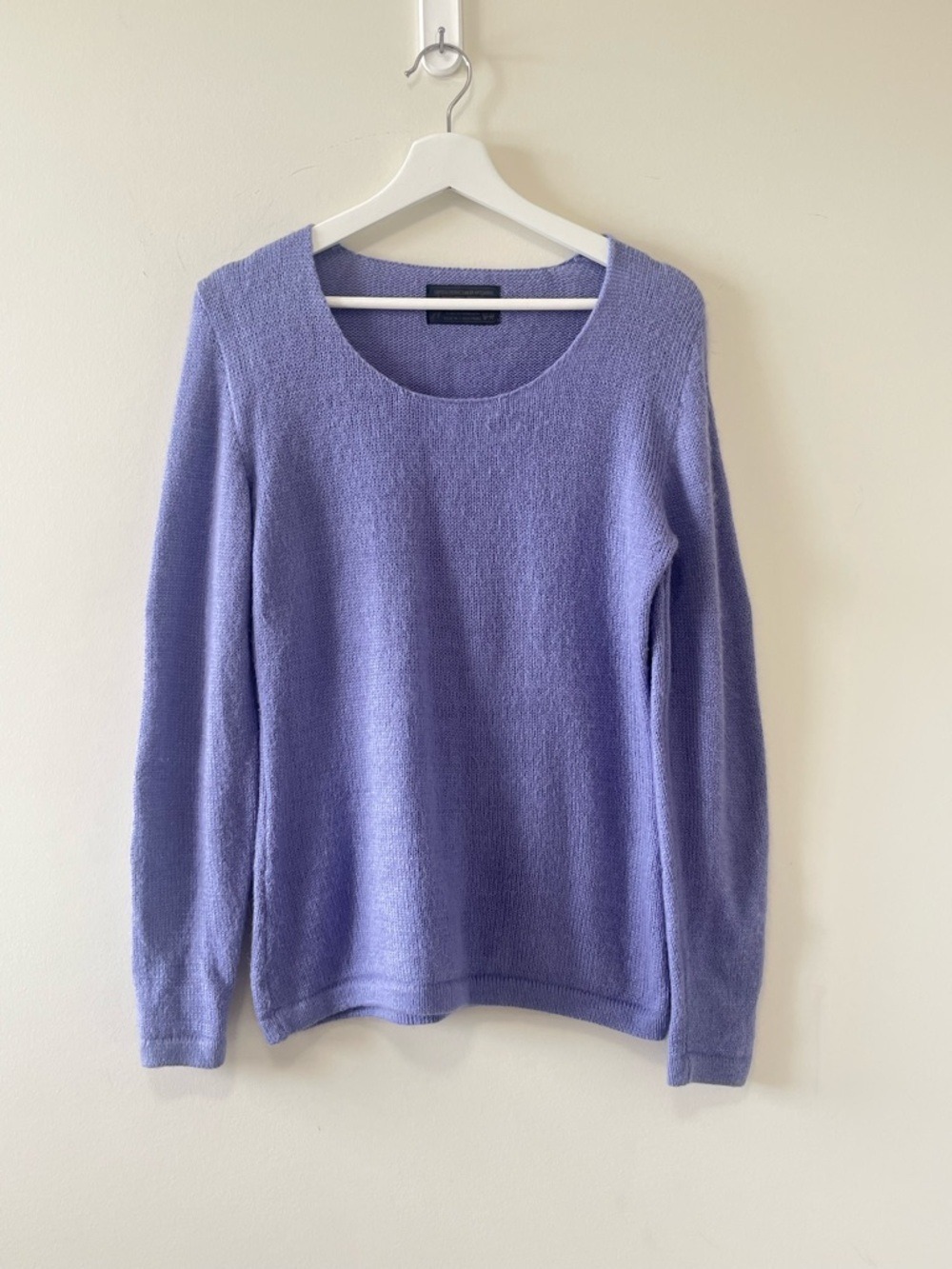CHASKI PERU 100% ALPACA Lilac Scoop Neck Knit Sweater